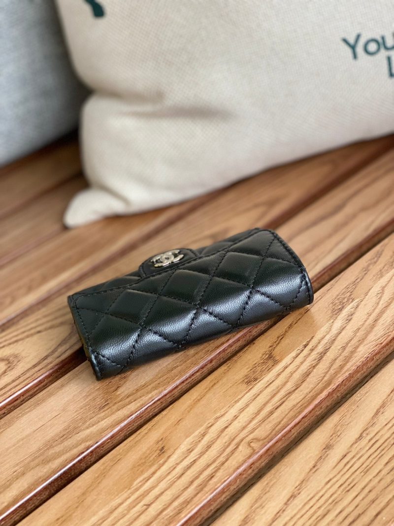 20230717_i1689589073_5845_4_jpg_192a6ea7-5ca3-4210-b2a5-f0f74759a316 cc small wallet 11cm black lambskin silver hardware