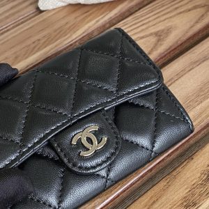 20230717_i1689589073_6548_5_jpg_582343ab-e35b-4ea8-ab18-c43ba64c6bbd cc small wallet 11cm black lambskin silver hardware