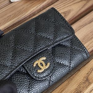 20230717_i1689589168_5131_5_jpg_78ffef8e-27e4-4f18-a8cf-1b70dddd0d5a cc small wallet 11cm black caviar gold hardware