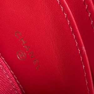 cc zipped wallet 14cm red caviar gold hardware