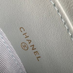 cc zipped wallet 14cm light cloud blue caviar gold hardware