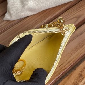 cc zipped wallet 14cm yellow caviar gold hardware