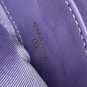 cc zipped wallet 14cm purple caviar gold hardware