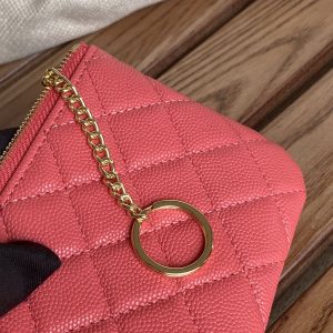 20230719_i1689737521_2414_8_jpg_d0db06c1-d5b2-4484-8b6f-7cf07cb53697 cc zipped wallet 14cm light red caviar gold hardware