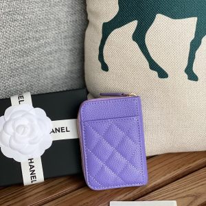 CC 22A Zippy Coin Purse Purple Caviar GHW 223900