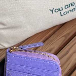 CC 22A Zippy Coin Purse Purple Caviar GHW 223900
