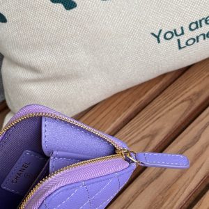 CC 22A Zippy Coin Purse Purple Caviar GHW 223900