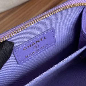 CC 22A Zippy Coin Purse Purple Caviar GHW 223900