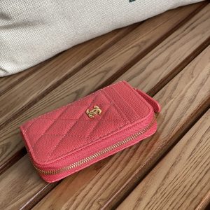 CC 22A Zippy Coin Purse Pink Caviar GHW 223902