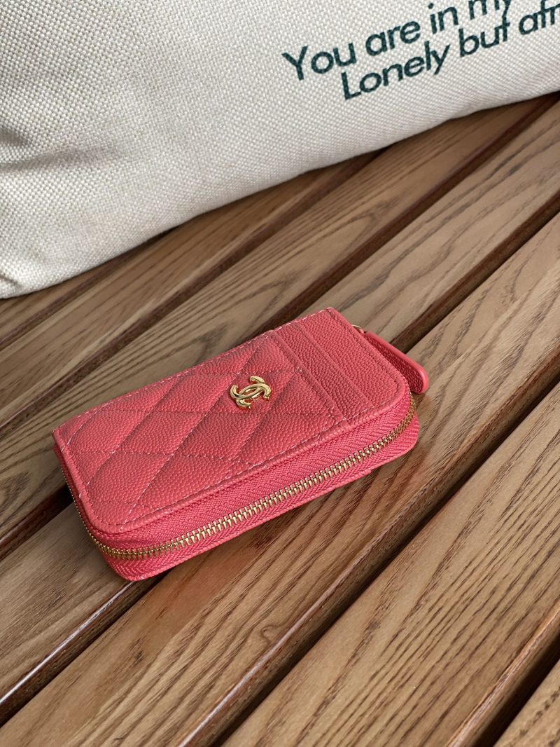 CC 22A Zippy Coin Purse Pink Caviar GHW 223902