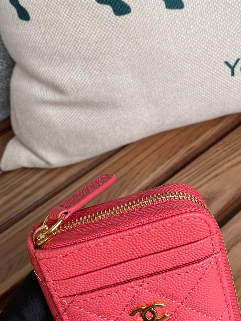 CC 22A Zippy Coin Purse Pink Caviar GHW 223902