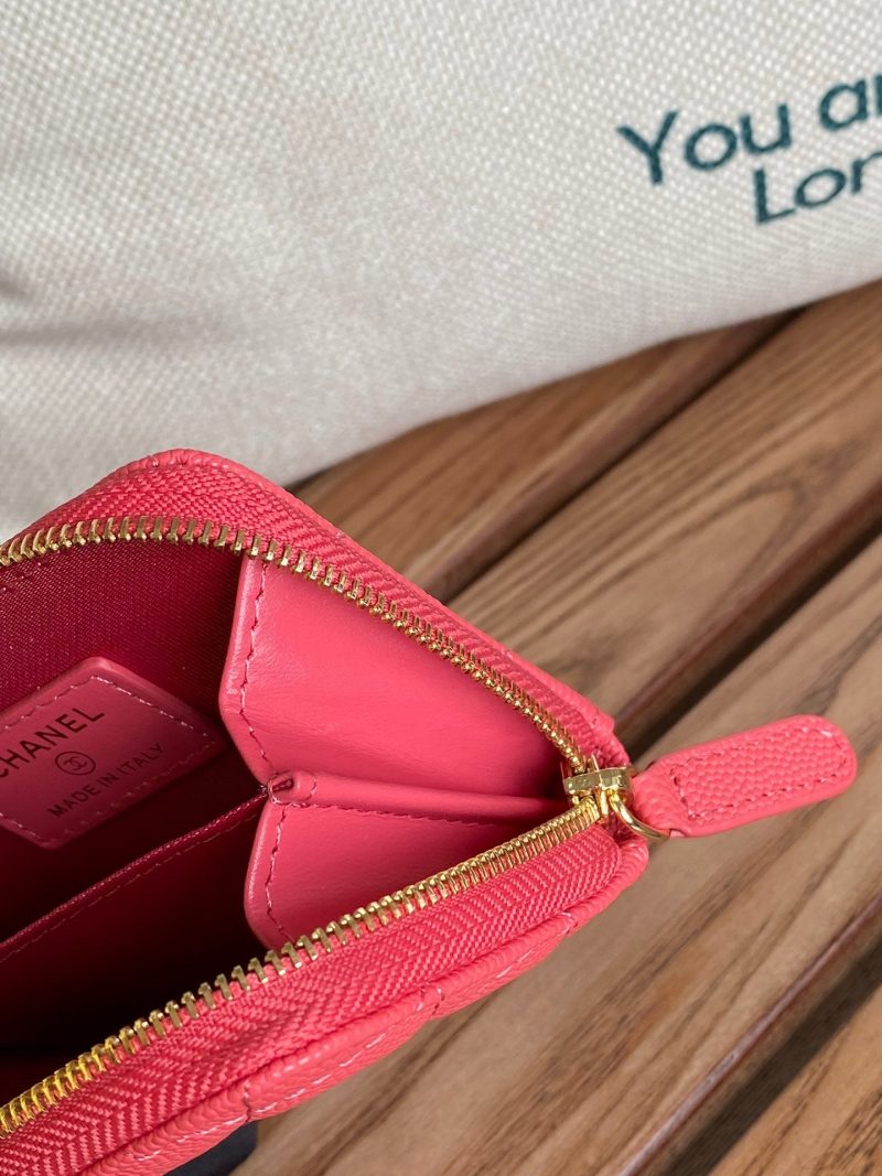 CC 22A Zippy Coin Purse Pink Caviar GHW 223902