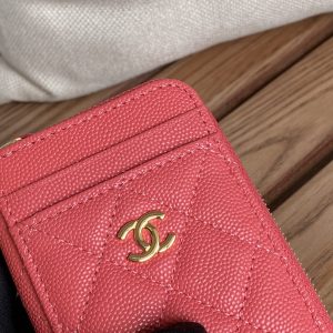 CC 22A Zippy Coin Purse Pink Caviar GHW 223902