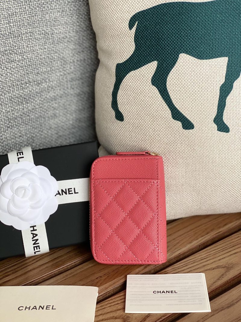 CC 22A Zippy Coin Purse Pink Caviar GHW 223902