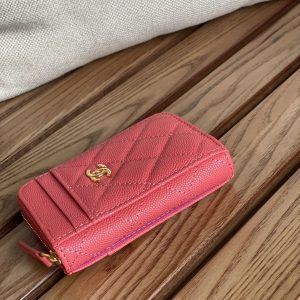 CC 22A Zippy Coin Purse Pink Caviar GHW 223902