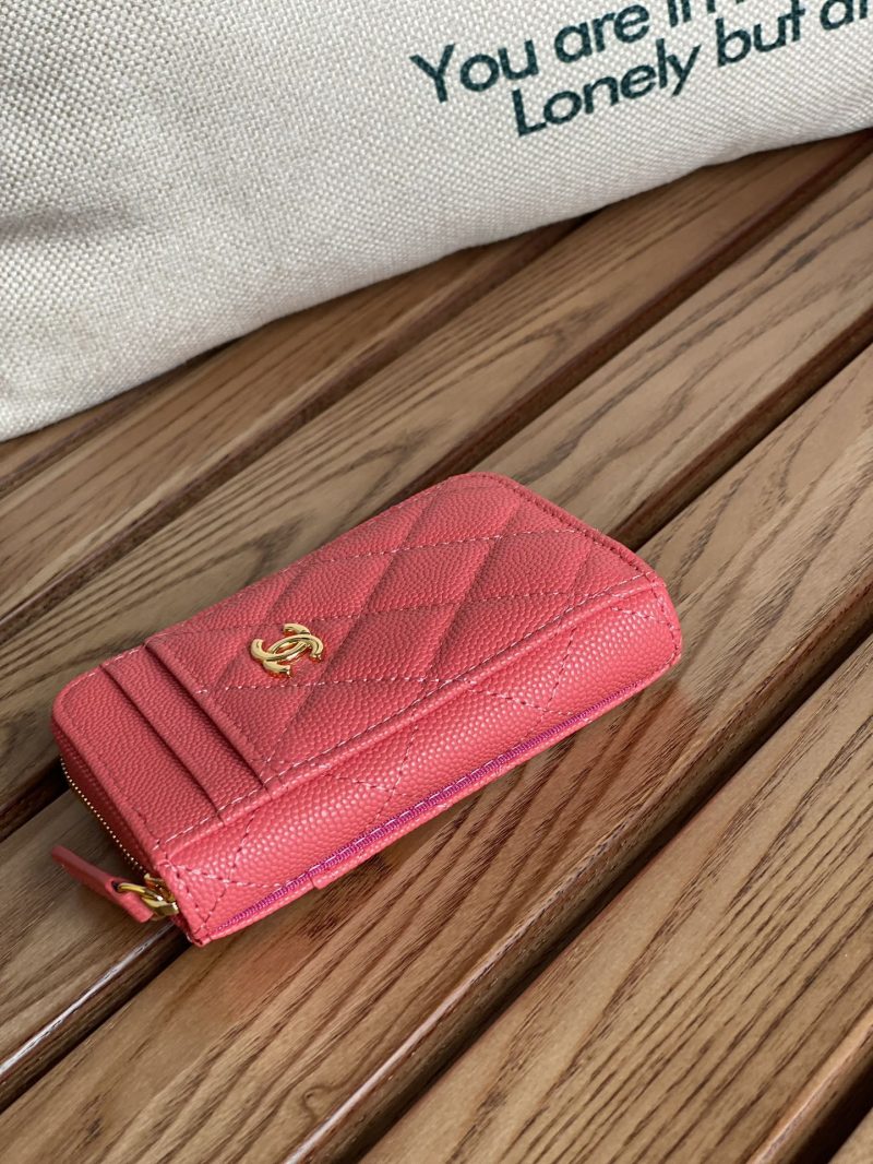 CC 22A Zippy Coin Purse Pink Caviar GHW 223902