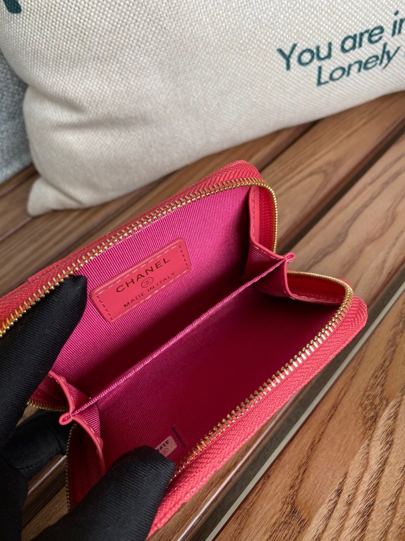 CC 22A Zippy Coin Purse Pink Caviar GHW 223902