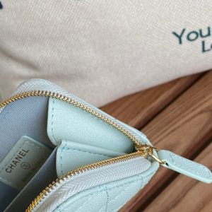 CC 22A Zippy Coin Purse Light Blue Caviar GHW 223904