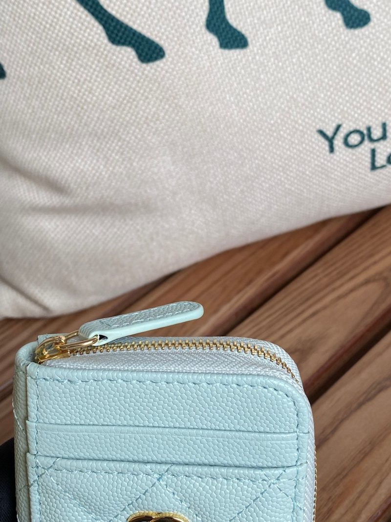 CC 22A Zippy Coin Purse Light Blue Caviar GHW 223904