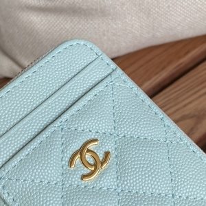 CC 22A Zippy Coin Purse Light Blue Caviar GHW 223904