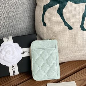 CC 22A Zippy Coin Purse Light Blue Caviar GHW 223904