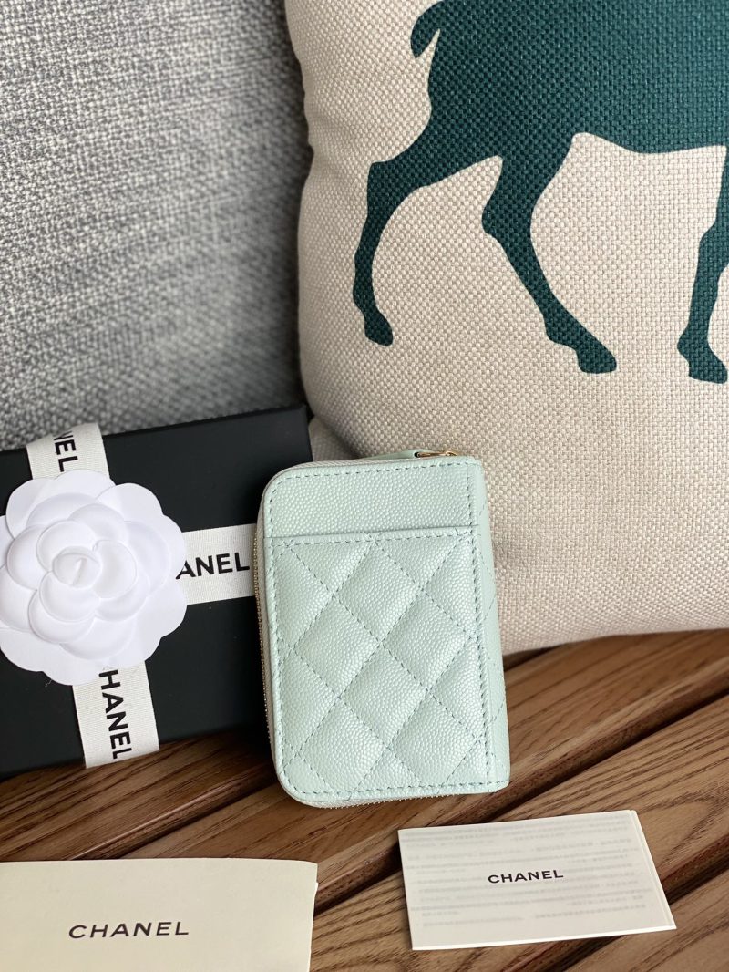 CC 22A Zippy Coin Purse Light Blue Caviar GHW 223904