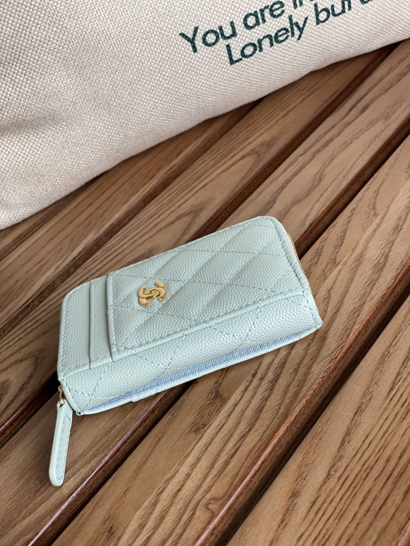 CC 22A Zippy Coin Purse Light Blue Caviar GHW 223904