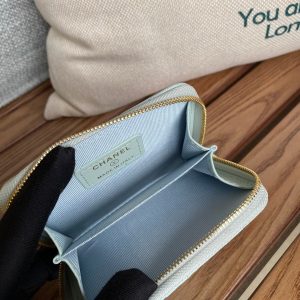 CC 22A Zippy Coin Purse Light Blue Caviar GHW 223904