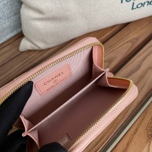 CC 22A Zippy Coin Purse Light Pink Caviar GHW 223906