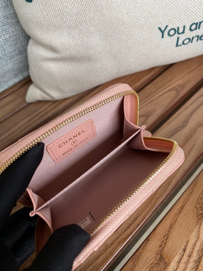 CC 22A Zippy Coin Purse Light Pink Caviar GHW 223906