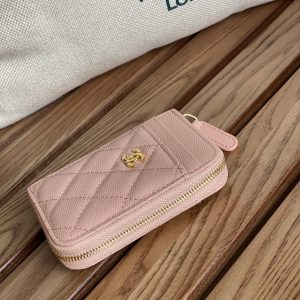CC 22A Zippy Coin Purse Light Pink Caviar GHW 223906