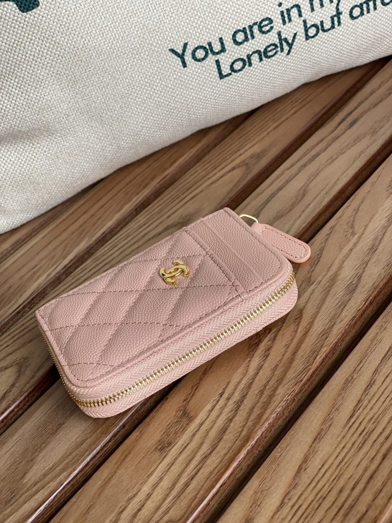 CC 22A Zippy Coin Purse Light Pink Caviar GHW 223906