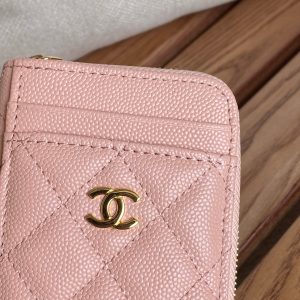 CC 22A Zippy Coin Purse Light Pink Caviar GHW 223906