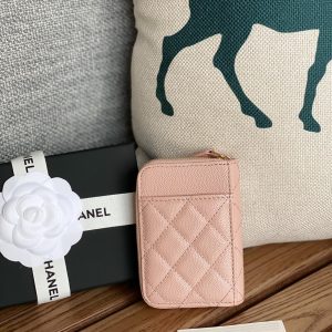 CC 22A Zippy Coin Purse Light Pink Caviar GHW 223906