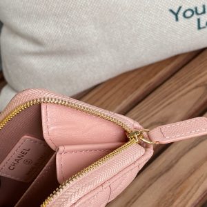 CC 22A Zippy Coin Purse Light Pink Caviar GHW 223906