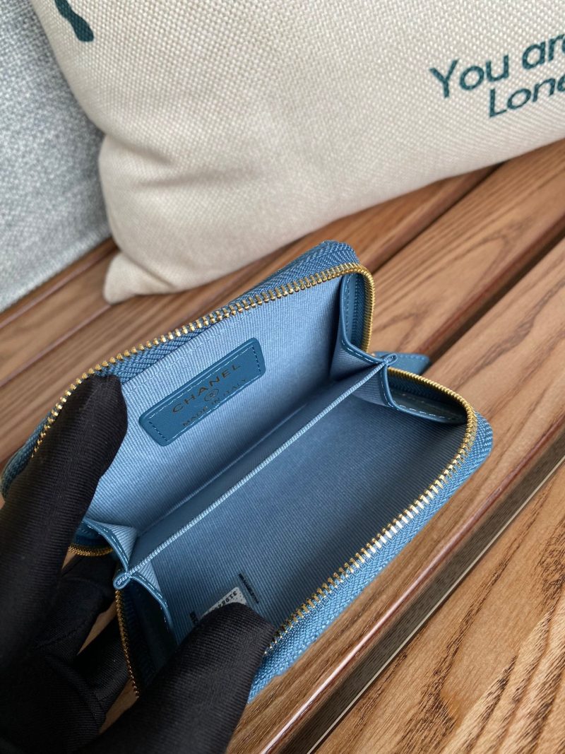 CC 22A Zippy Coin Purse Blue Caviar GHW 223908