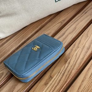CC 22A Zippy Coin Purse Blue Caviar GHW 223908