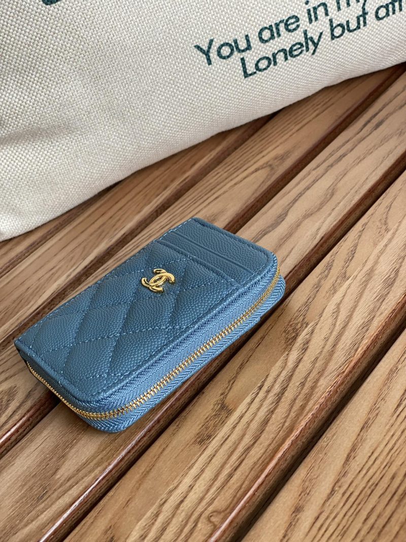 CC 22A Zippy Coin Purse Blue Caviar GHW 223908