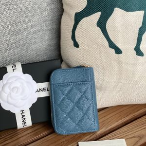 CC 22A Zippy Coin Purse Blue Caviar GHW 223908