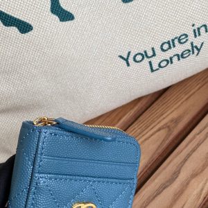 CC 22A Zippy Coin Purse Blue Caviar GHW 223908