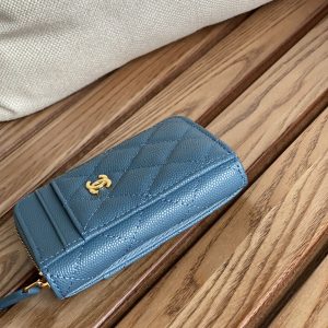 CC 22A Zippy Coin Purse Blue Caviar GHW 223908