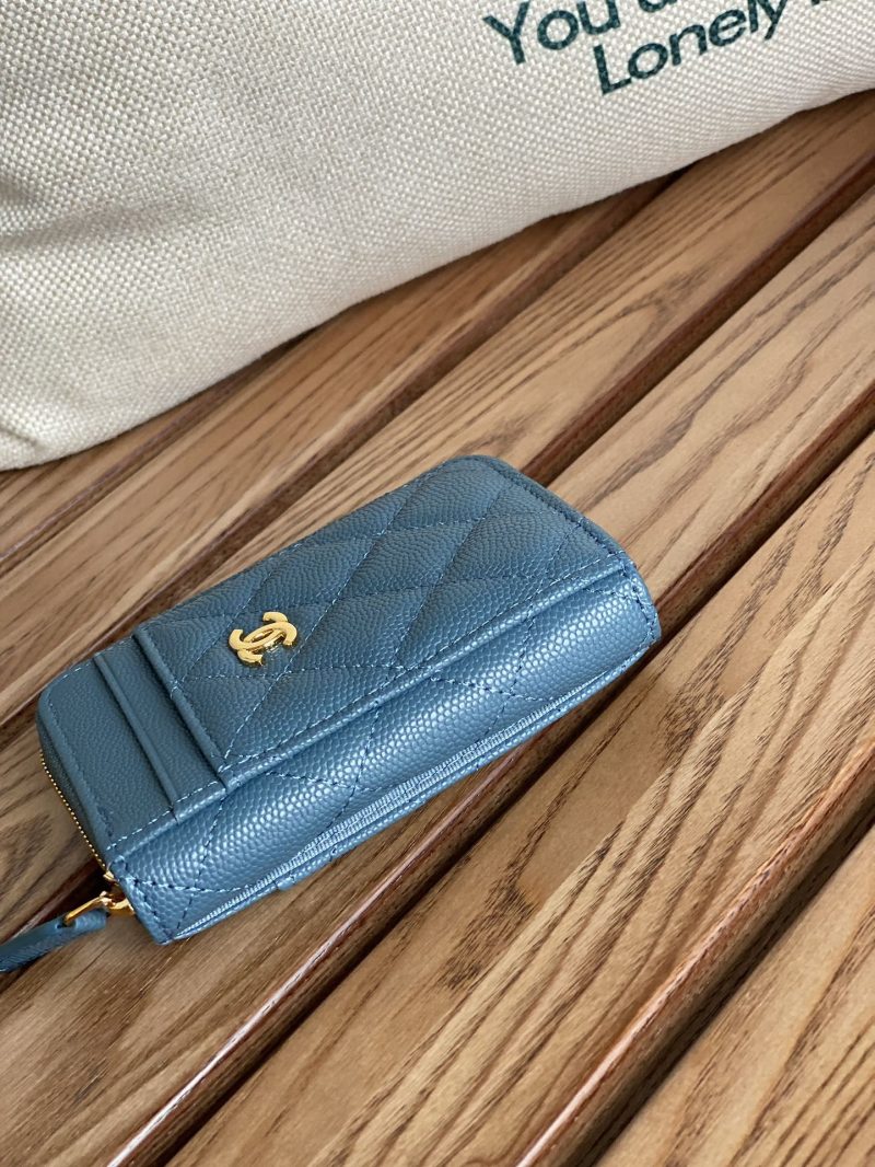 CC 22A Zippy Coin Purse Blue Caviar GHW 223908