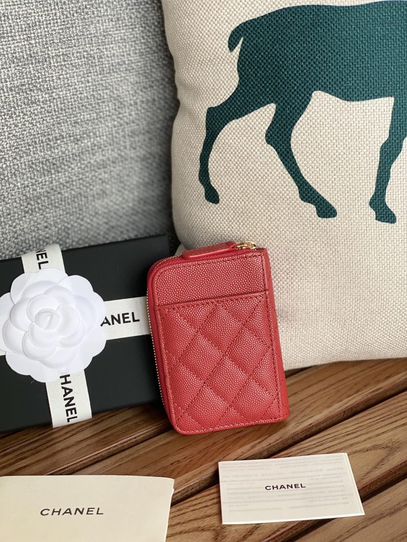 CC 22A Zippy Coin Purse Red Caviar GHW 223914