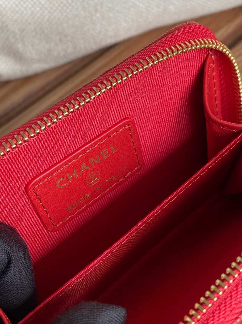 CC 22A Zippy Coin Purse Red Caviar GHW 223914