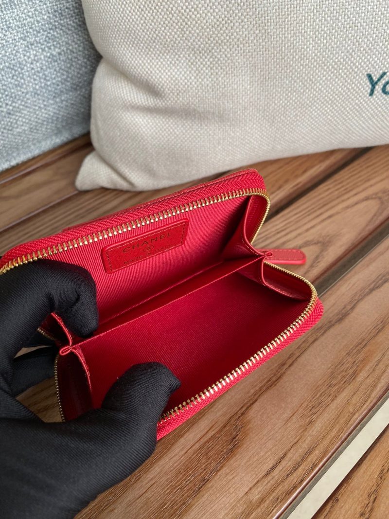 CC 22A Zippy Coin Purse Red Caviar GHW 223914