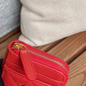 CC 22A Zippy Coin Purse Red Caviar GHW 223914