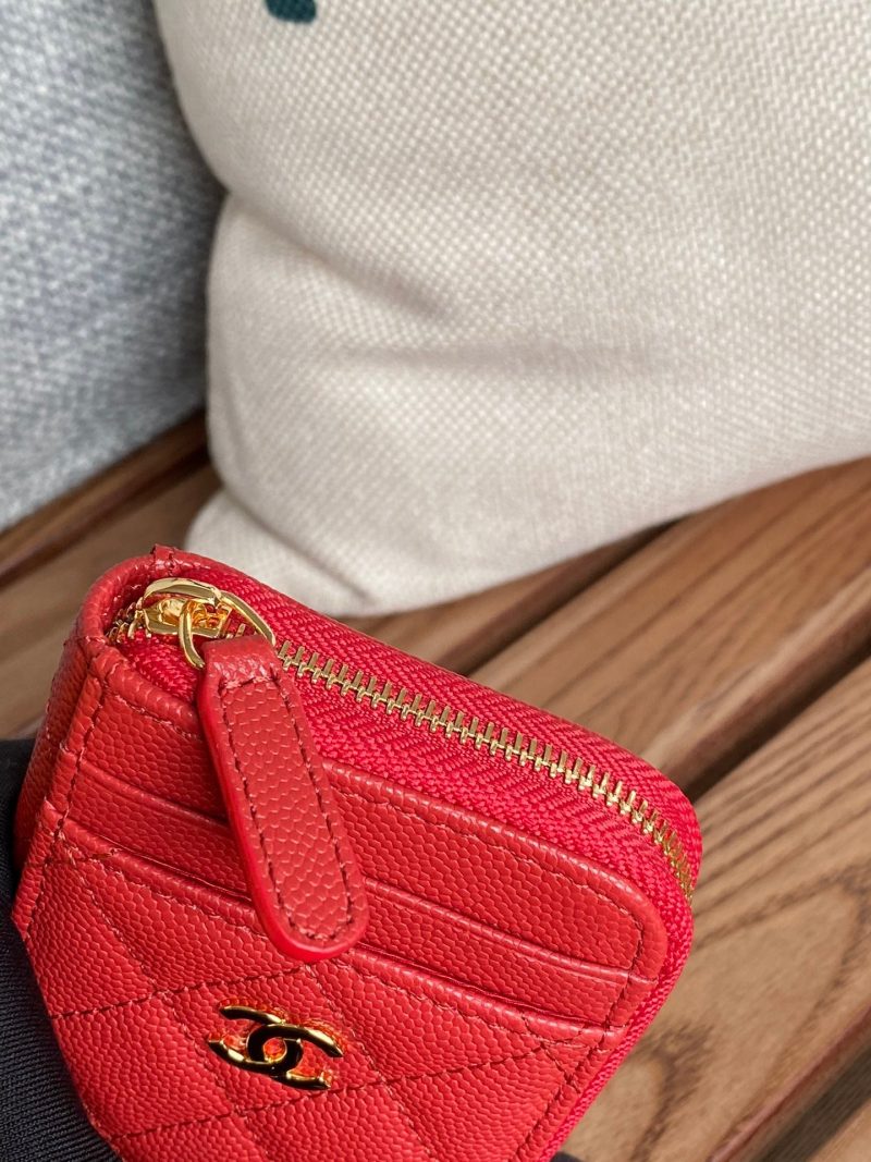 CC 22A Zippy Coin Purse Red Caviar GHW 223914