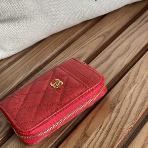 CC 22A Zippy Coin Purse Red Caviar GHW 223914