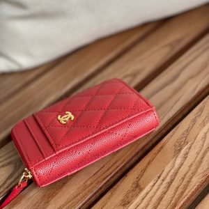 CC 22A Zippy Coin Purse Red Caviar GHW 223914