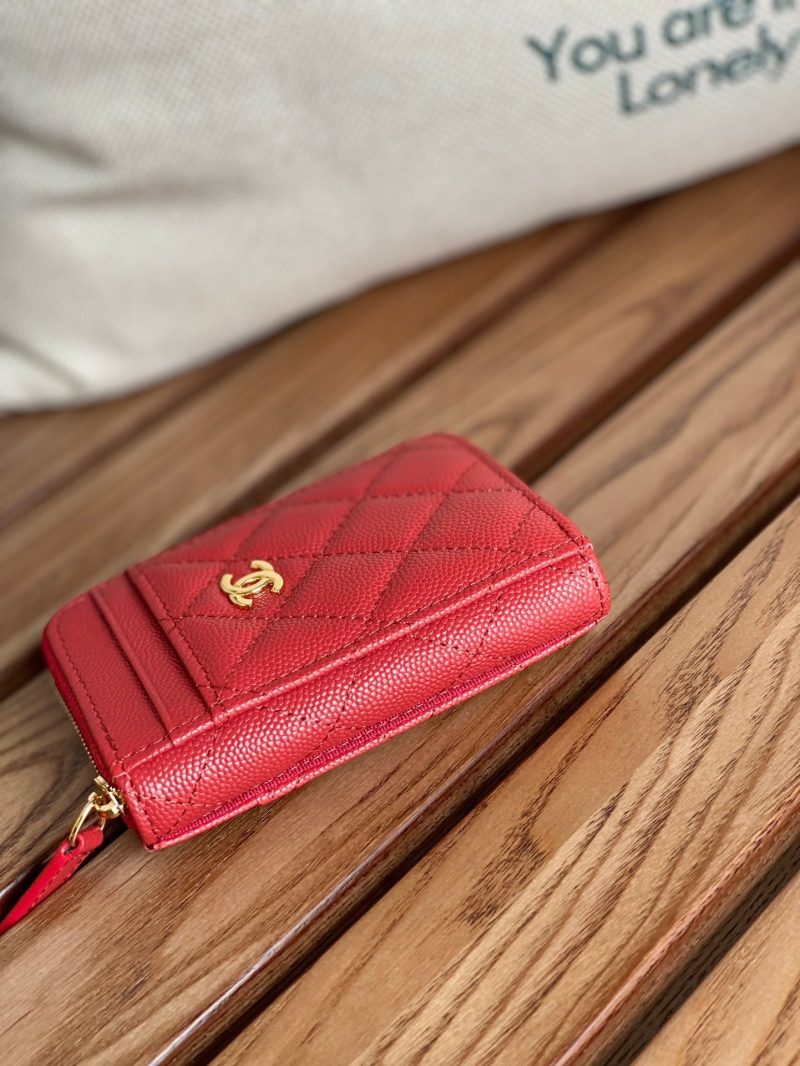 CC 22A Zippy Coin Purse Red Caviar GHW 223914